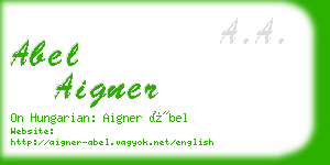 abel aigner business card